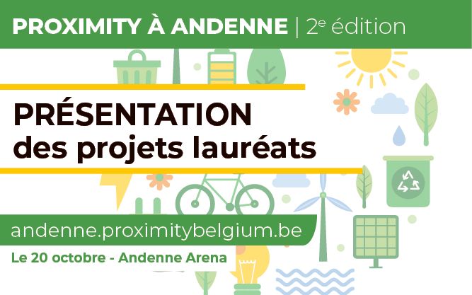 Découvrez et soutenez les 4 projets lauréats de la 2ème édition de Proximity à Andenne